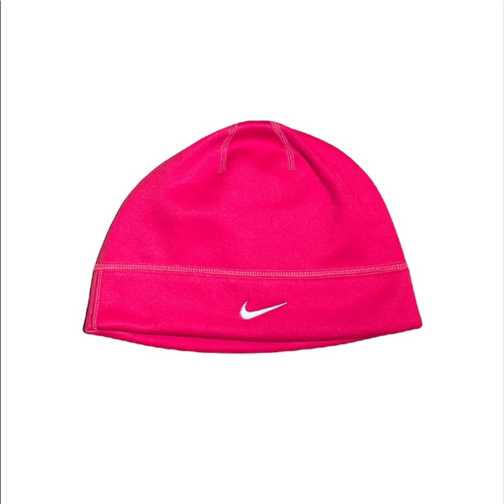NWT Nike: One Size Pink With White Swoosh Workout Beanie